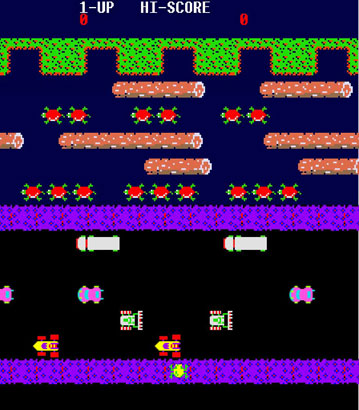 80's videogame Frogger