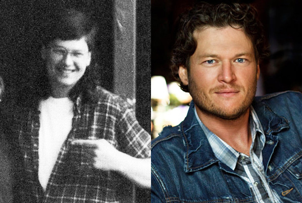 Blake Shelton, Then and Now