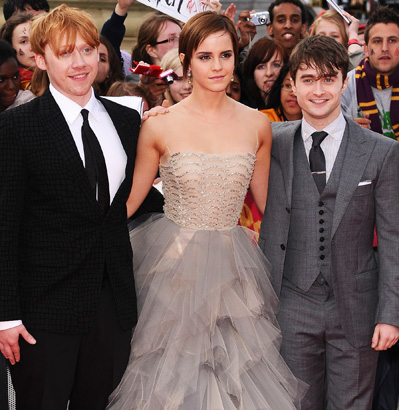 Daniel Radcliffe, Rupert Grint, Emma Watson Harry Potter Deathly Hallows Part 2 movie photo