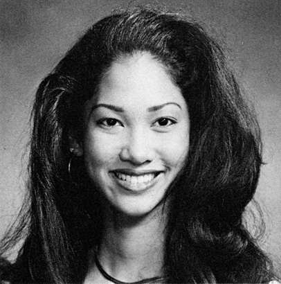 kimora simmons model young high school yearbook photo big hair red carpet