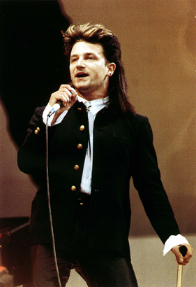 Bono mullet photo 1985