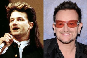 Bono mullet photo 1985 red carpet now