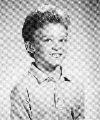Justin Timberlake young yearbook high school photo