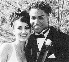 Kim Kardashian at Her Senior Year Dance, Marymount High School (1998) yearbook young photo