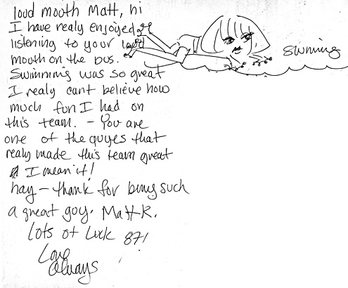 Gwen Stefani high school yearbook inscription 1987
