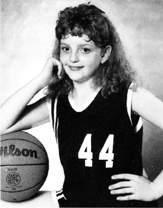 Jayma Mays basketball high school yearbook photo young Grundy High School 1997 before famous