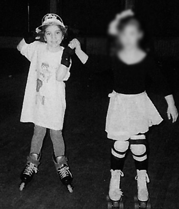Lady Gaga Stefani Germanotta rollerskating grade school photo childhood kid young before famous
