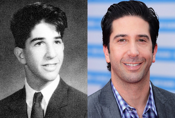 David Schwimmer high school yearbook photo young beverly hills high school before famous