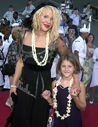 Frances Bean Cobain childhood photo with Courtney Love 2001 young