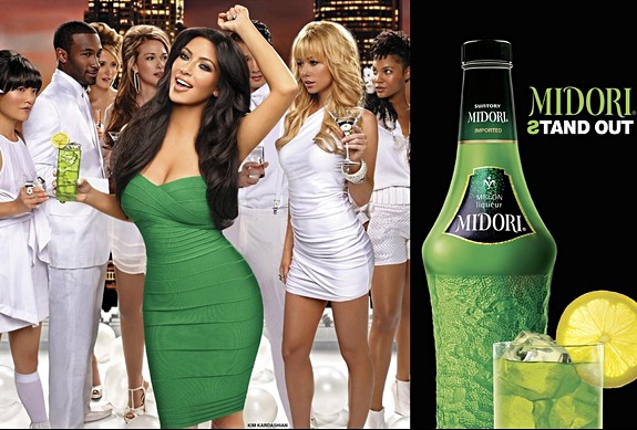 Kim Kardashian Midori ad photo