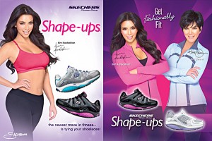 Kim Kardashian Skechers and Shape-ups ad photo