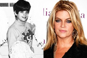 Kirstie Alley high school yearbook photo cheerleading young southeast high school before famous