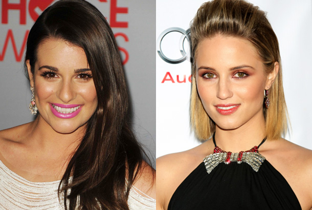 lea michele young high school yearbook photo dianna agron 2004 red carpet 2011 2012