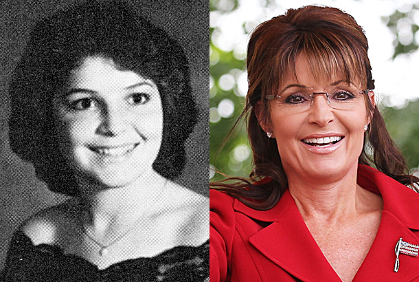 Sarah Palin high school yearbook photo young Wasilla high school 1981 before famous