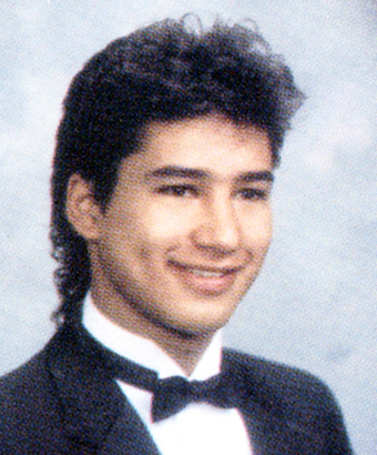 Mario Lopez as a Senior in High School