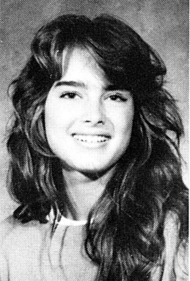 brooke shields young high school yearbook photo