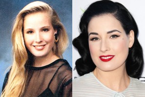 Heather Renée Sweet Dita Von Teese blonde high school yearbook photo