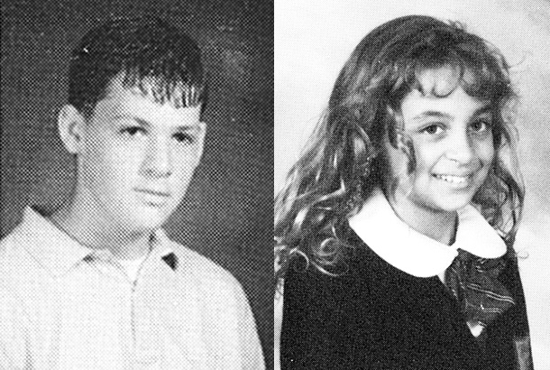 Joel Madden and Nicole Richie young high school yearbook photo