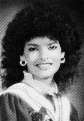 Linda evanglista young high school yearbook photo