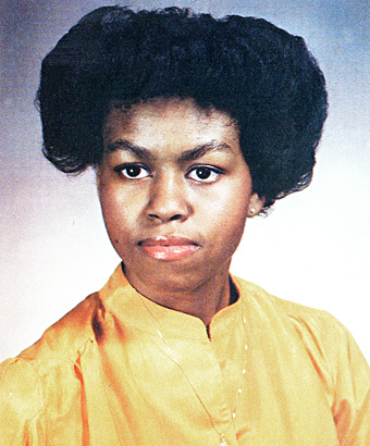 senior year 1981 michelle obama first lady young high school photo