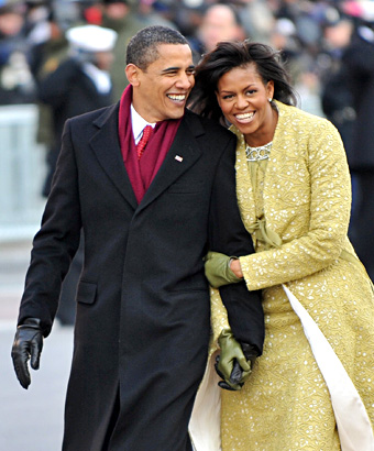 michelle barack obama inauguration parade 2009 photo young president first lady