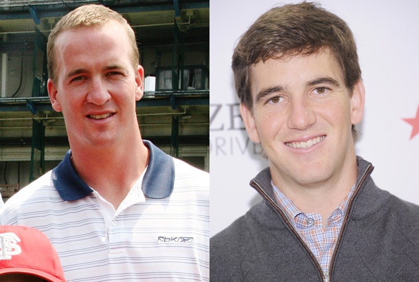 Peyton Manning Eli Manning 2012 photo