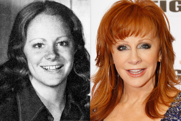 reba mcentire young college yearbook photo 1975 red carpet 2012