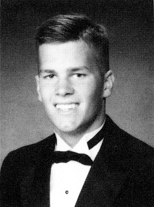 tom brady yearbook high school young nfl 1995 photo