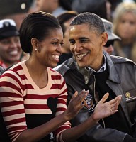 Michelle Obama and Barack Obama