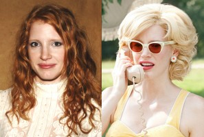 actress jessica chastain salome red carpet la the help movie photo