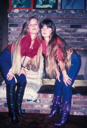 kim and kyle richards young sisters portrait photo