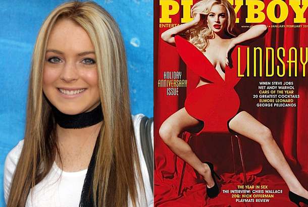 lindsay lohan young red carpet 2002 photo playboy cover 2012
