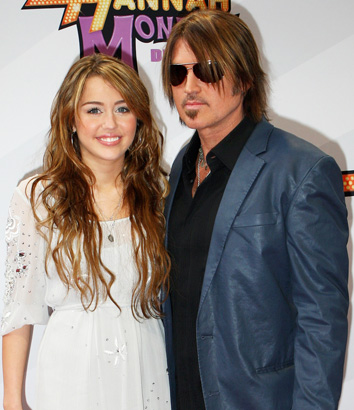 miley cyrus billy ray cyrus red carpet hannah montana premiere 2009 photo