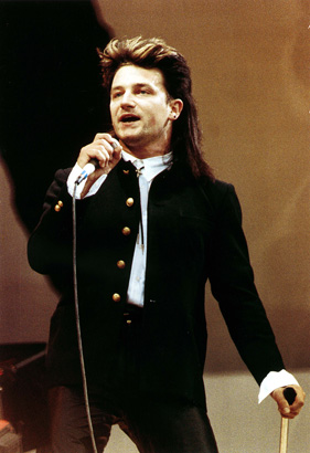 Bono Performs at Live Aid, 1985