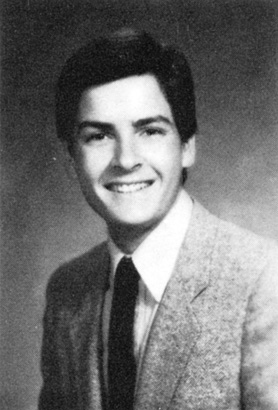 charlie sheen yearbook high school young 1983