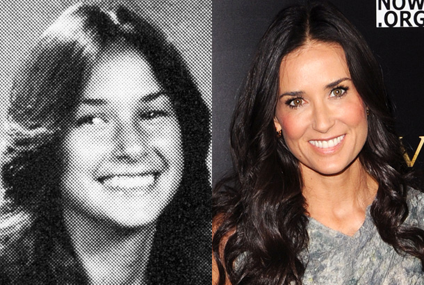 demi moore yearbook high school young 1977 photo red carpet 2011