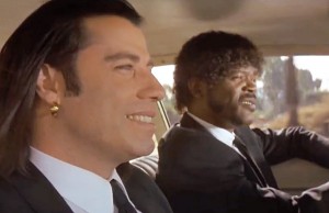 John Travolta as Vincent Vega in Pulp Fiction