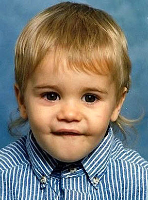 justin bieber young baby portrait photo