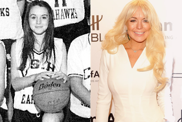 lindsay lohan yearbook high school young 2001 photo red carpet 2012