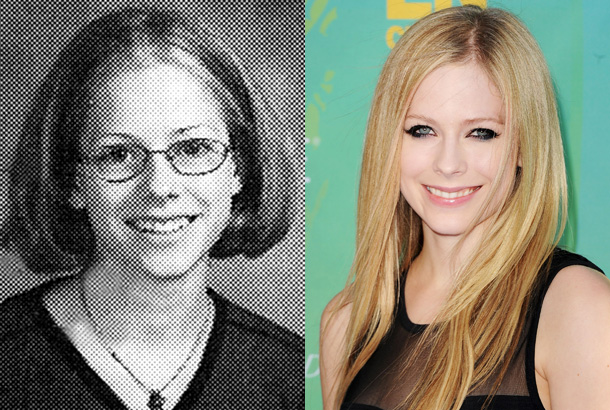 avril lavigne nerds young yearbook photo red carpet now