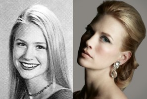 january jones young high school yearbook photo senior 1996 mad men tv show 2012