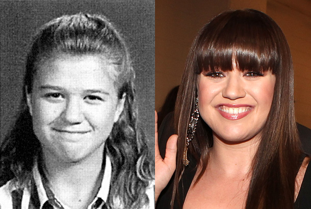 kelly clarkson nerds young yearbook photo red carpet now