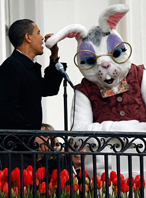 barack obama easter bunny 2009 photo