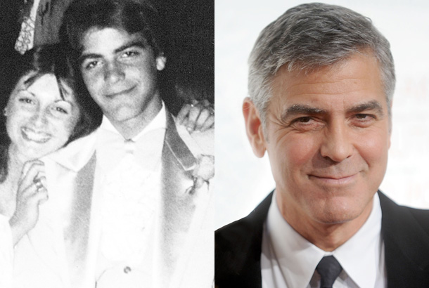 george clooney junior prom young high school yearbook photo red carpet