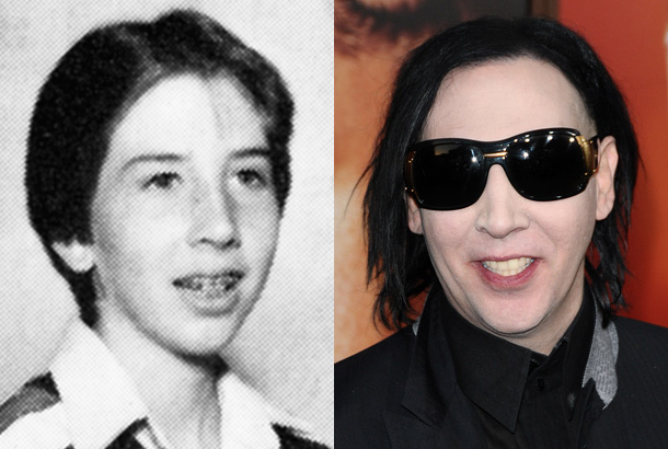 marilyn manson young high school yearbook photo red carpet 2010