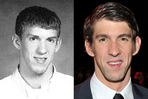 michael phelps summer olympian young junior high school 2002 photo red carpet heart truth red dress collection 2012