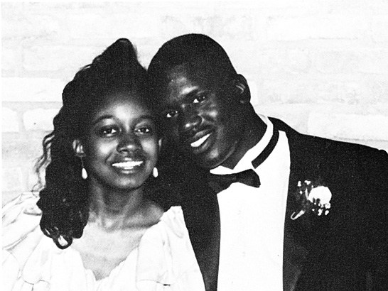 shaquille oneal young senior high school prom yearbook date 1989 photo