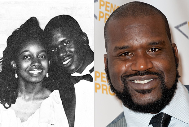 shaquille oneal young senior high school prom yearbook date 1989 photo red carpet charity gala 2011