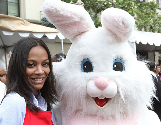 zoe saldana easter bunny 2011 photo
