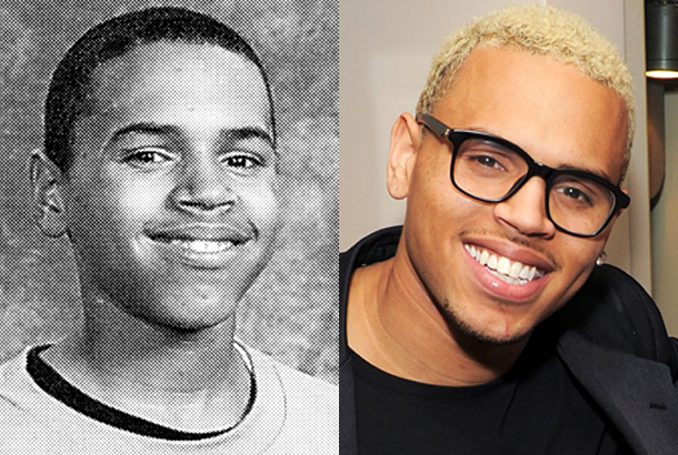 chris brown young high school yearbook photo FAME album red carpet 2011